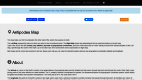 What Antipodesmap.com website looked like in 2023 (1 year ago)