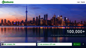 What Adzuna.ca website looked like in 2023 (3 years ago)