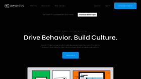 What Award.co website looked like in 2023 (3 years ago)
