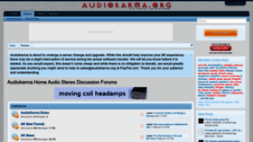 What Audiokarma.org website looked like in 2023 (1 year ago)