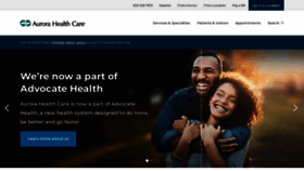 What Aurorahealthcare.org website looked like in 2023 (1 year ago)