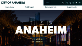 What Anaheim.net website looked like in 2023 (1 year ago)