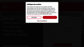 What Avis.fr website looked like in 2023 (1 year ago)