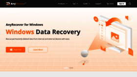 What Anyrecover.com website looked like in 2023 (1 year ago)