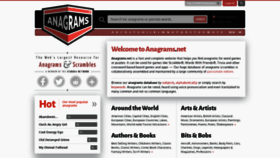 What Anagrams.net website looked like in 2023 (1 year ago)