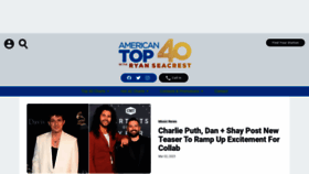 What Americantop40.com website looked like in 2023 (1 year ago)