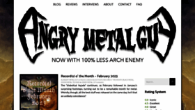 What Angrymetalguy.com website looked like in 2023 (1 year ago)
