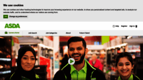 What Asda.jobs website looked like in 2023 (1 year ago)