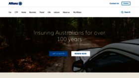 What Allianz.com.au website looked like in 2023 (1 year ago)