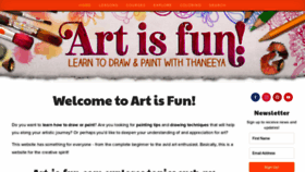 What Art-is-fun.com website looked like in 2023 (1 year ago)