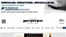 What Aspendailynews.com website looked like in 2023 (1 year ago)