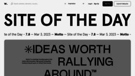 What Awwwards.com website looked like in 2023 (1 year ago)