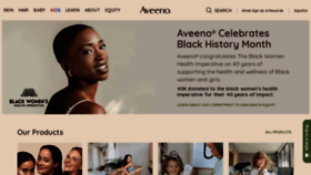 What Aveeno.com website looked like in 2023 (1 year ago)