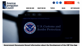 What Americanimmigrationcouncil.org website looked like in 2023 (1 year ago)