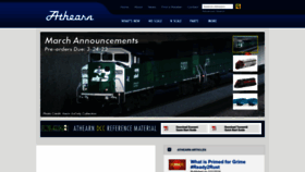What Athearn.com website looked like in 2023 (1 year ago)