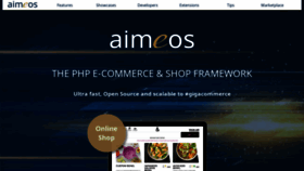 What Aimeos.org website looked like in 2023 (2 years ago)