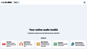What Audioalter.com website looked like in 2023 (1 year ago)