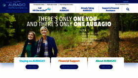 What Aubagio.com website looked like in 2023 (1 year ago)