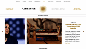 What Albertine.com website looked like in 2023 (1 year ago)