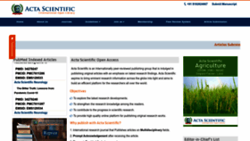 What Actascientific.com website looked like in 2023 (1 year ago)