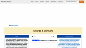 What Awardsandwinners.com website looked like in 2023 (1 year ago)
