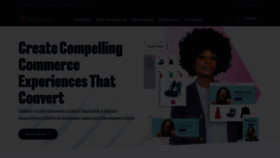 What Amplience.com website looked like in 2023 (1 year ago)