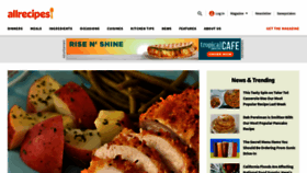 What Allrecipes.co.uk website looked like in 2023 (1 year ago)