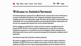 What Autistici.org website looked like in 2023 (3 years ago)