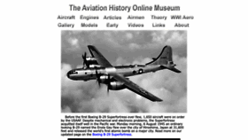 What Aviation-history.com website looked like in 2023 (1 year ago)