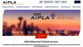 What Aipla.org website looked like in 2023 (1 year ago)