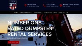 What Americanafdumpsters.com website looked like in 2023 (1 year ago)