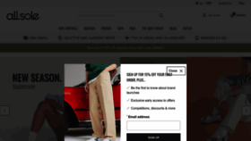 What Allsole.com website looked like in 2023 (1 year ago)