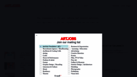 What Artjobs.com website looked like in 2023 (1 year ago)