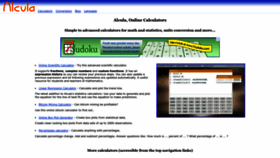 What Alcula.com website looked like in 2023 (2 years ago)
