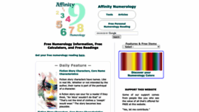 What Affinitynumerology.com website looked like in 2023 (1 year ago)