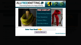 What Allfreeknitting.com website looked like in 2023 (1 year ago)