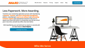 What Awardspring.com website looked like in 2023 (1 year ago)