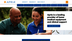 What Apria.com website looked like in 2023 (1 year ago)