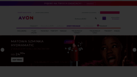 What Avon.pl website looked like in 2023 (1 year ago)