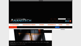What Anandtech.com website looked like in 2023 (1 year ago)