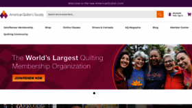 What Americanquilter.com website looked like in 2023 (1 year ago)
