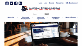 What Americansabroad.org website looked like in 2023 (1 year ago)