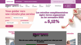What Agirc-arrco.fr website looked like in 2023 (1 year ago)