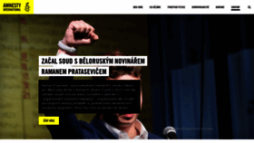What Amnesty.cz website looked like in 2023 (1 year ago)