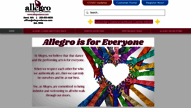 What Allegrodance.com website looked like in 2023 (1 year ago)