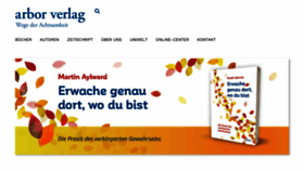 What Arbor-verlag.de website looked like in 2023 (1 year ago)