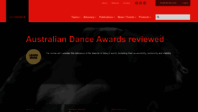 What Ausdance.org.au website looked like in 2023 (1 year ago)