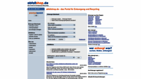 What Abfallshop.de website looked like in 2023 (1 year ago)