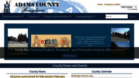 What Adamscounty.us website looked like in 2023 (1 year ago)