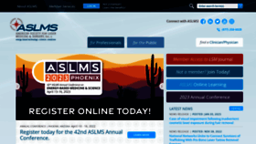 What Aslms.org website looked like in 2023 (1 year ago)